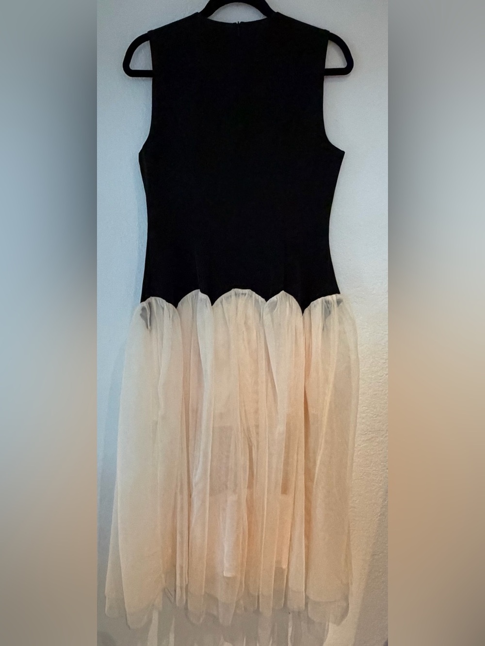 Commense Black Bodice Cream Tulle Maxi Dress - Picture 5 of 5